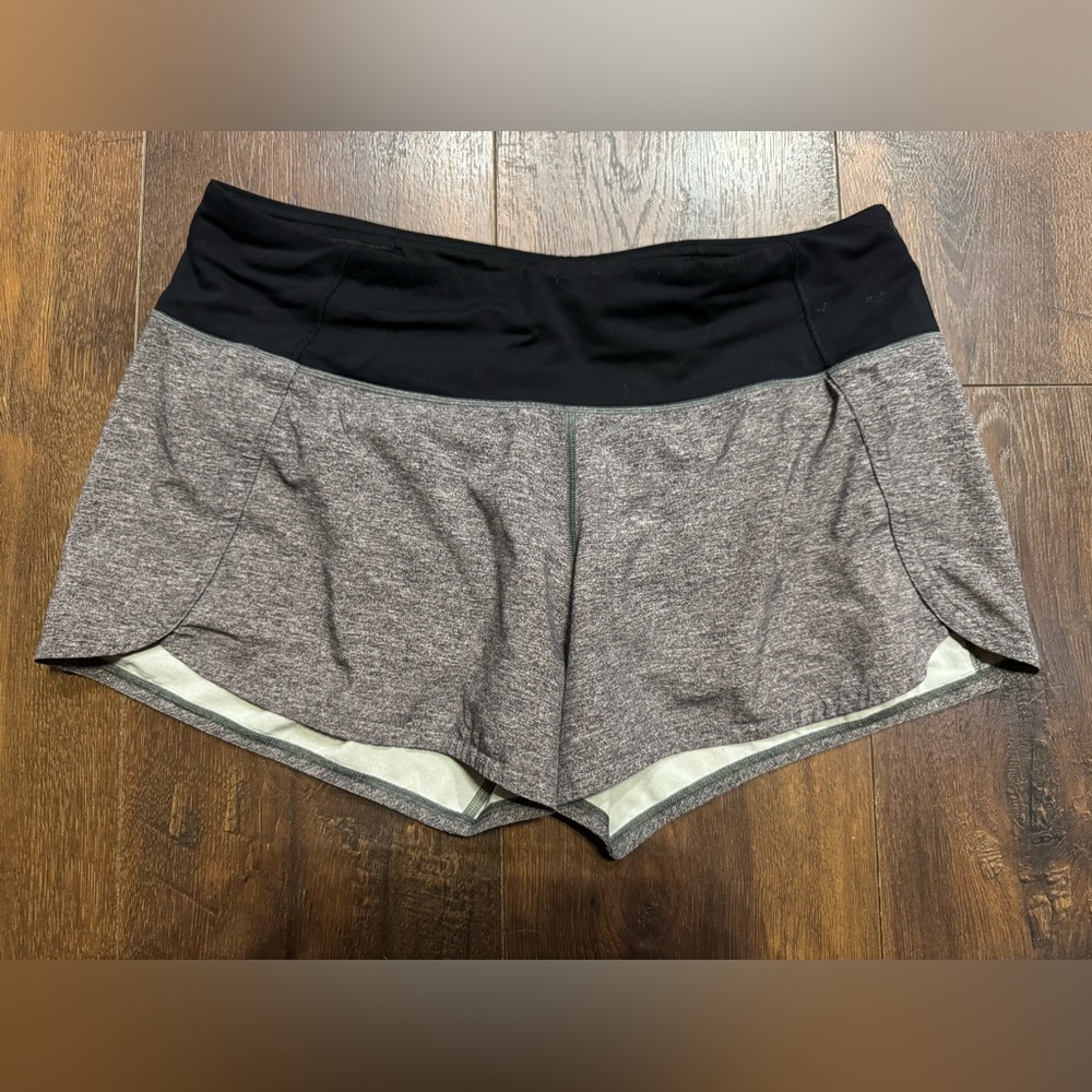 Lululemon Athletica Black and Gray Athletic Shorts